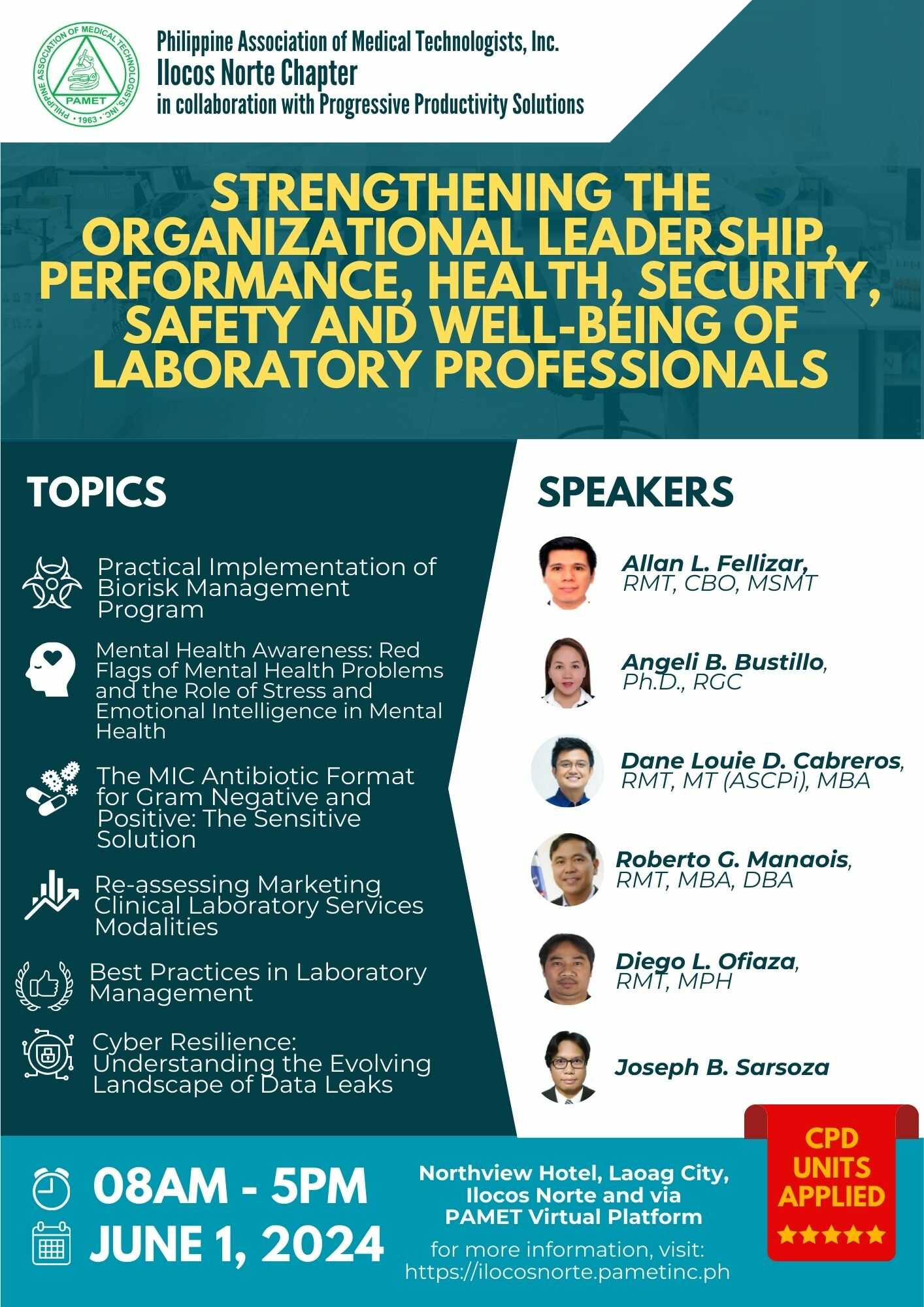 Strengthening the Organizational Leadership, Performance, Health, Security, Safety and Well-being of Laboratory Professionals