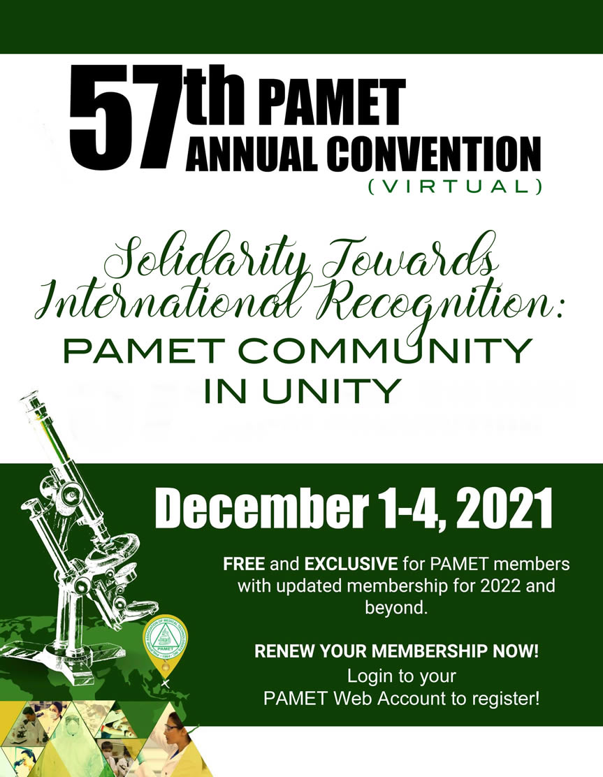 57th PAMET Virtual Annual Convention